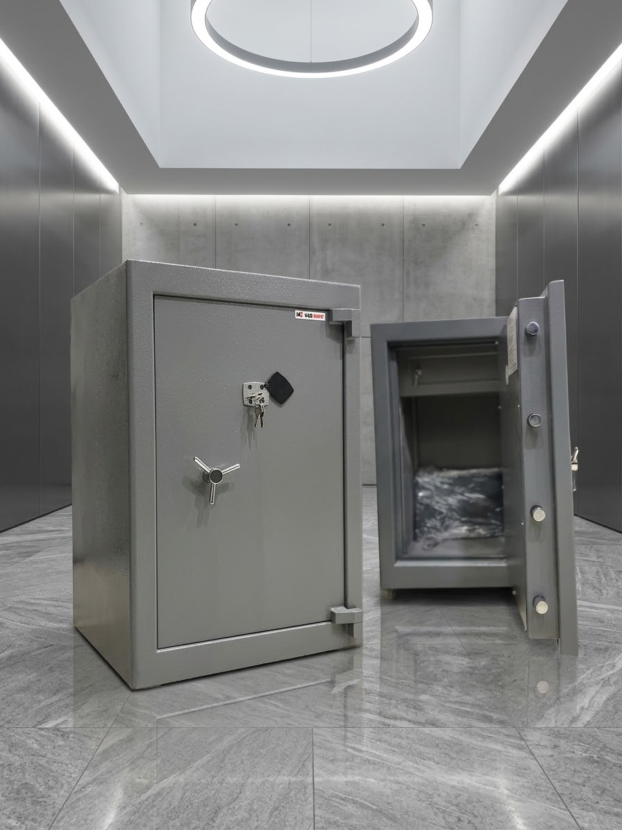 Coffre-fort Coffrésor Safe gris à triangle